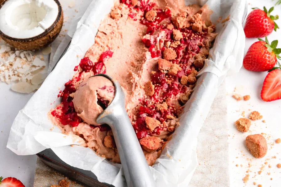 Strawberry Coconut Frozen Dessert