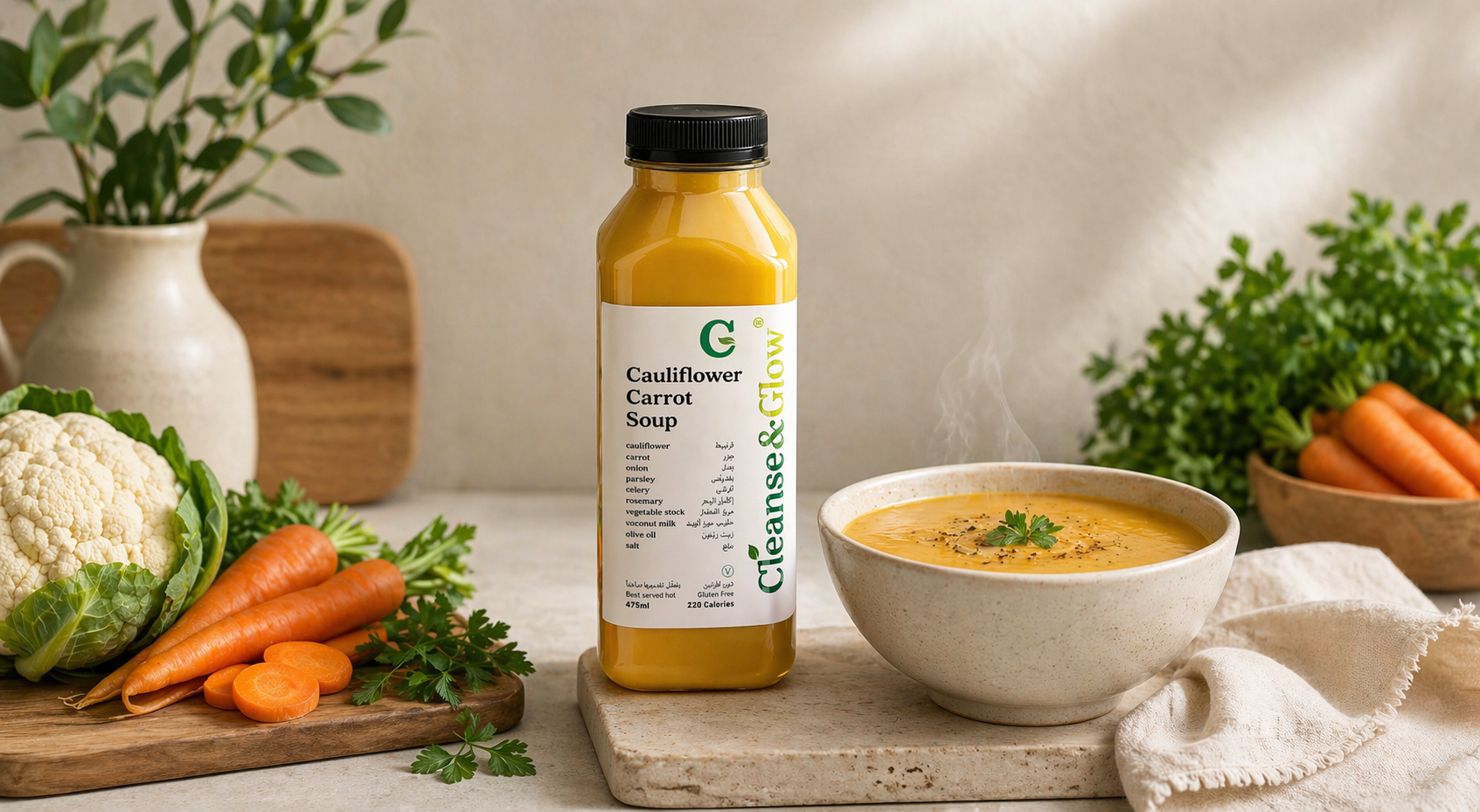Healthy Carrot and Cauliflower Soup