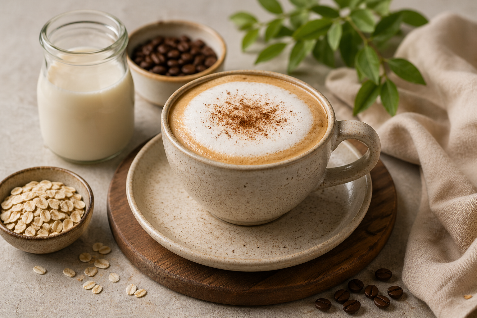 Healthy Vegan Cappuccino Drink