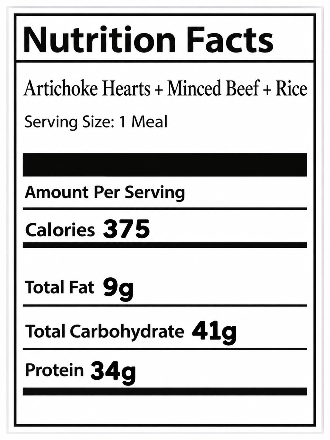 Artichoke hearts with minced beef & rice