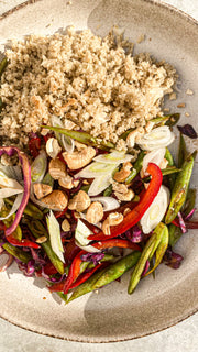 خضار اسيوية مع ارز الزهرة