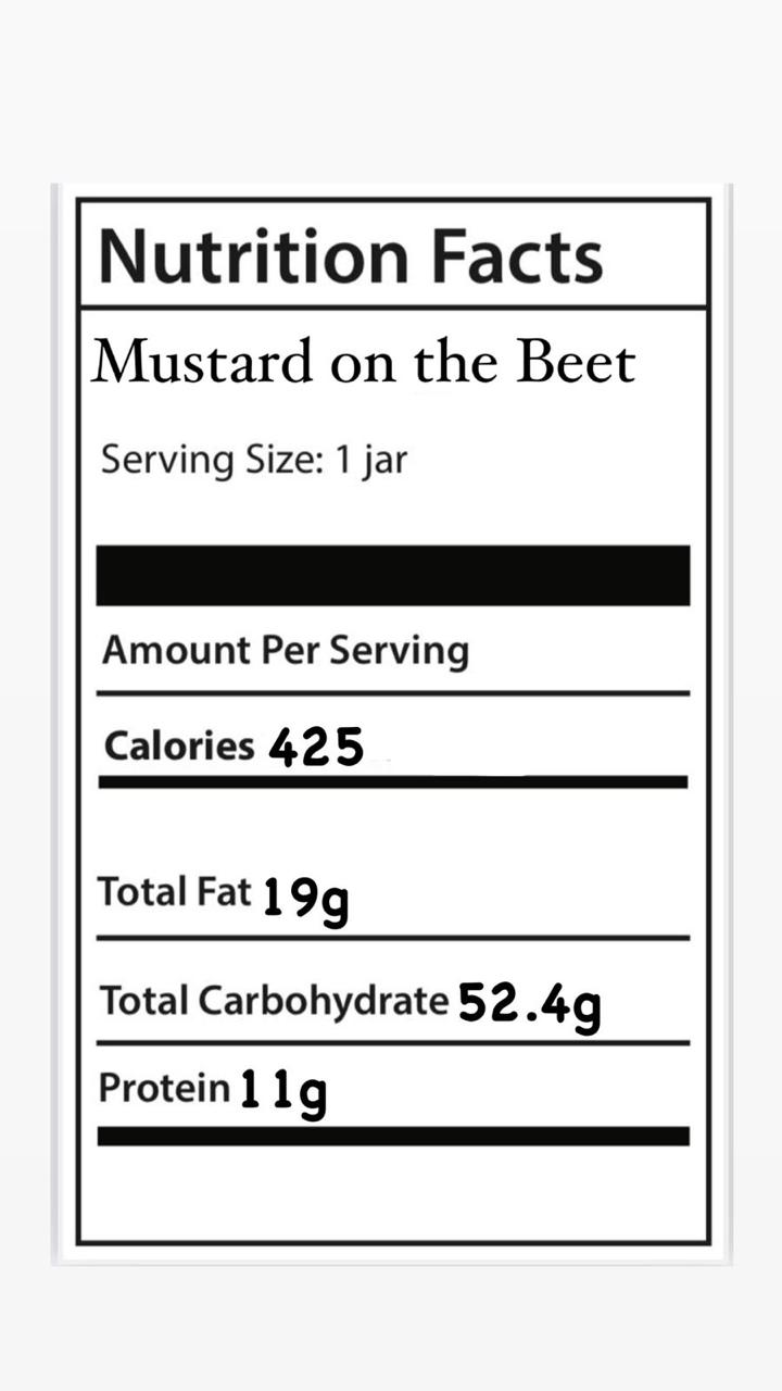 Mustard on The Beet salad (bowl)