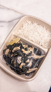 Organic Molokhia + chicken & Basmati rice