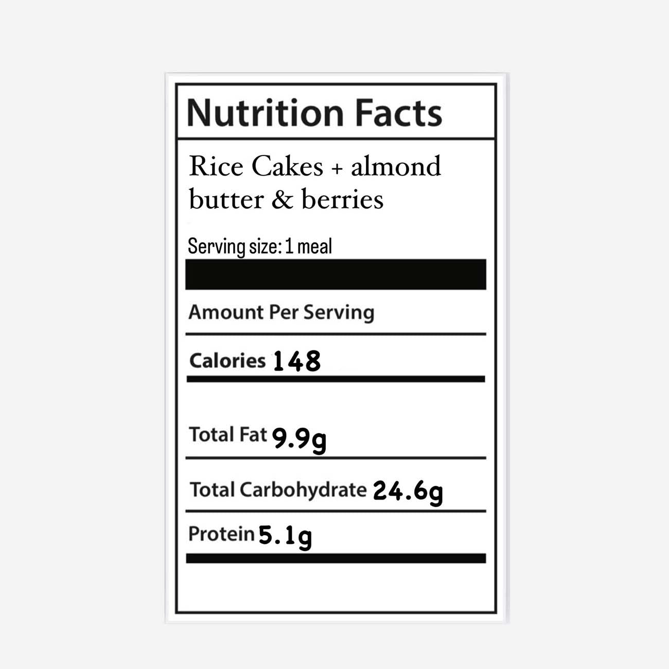 كعكات الارز + زبدة اللوز و التوت