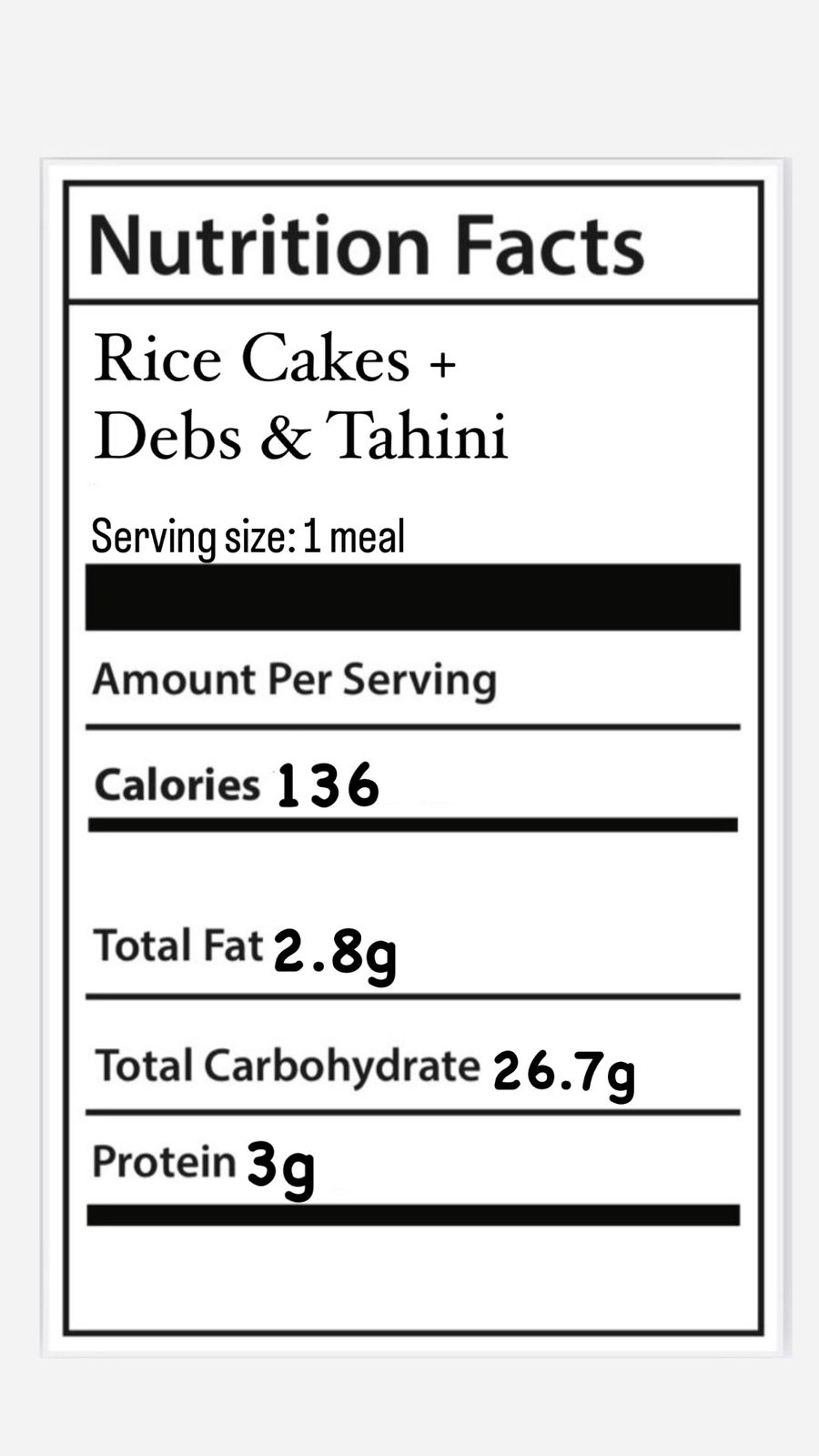 كعكة الارز + دبس و طحينة